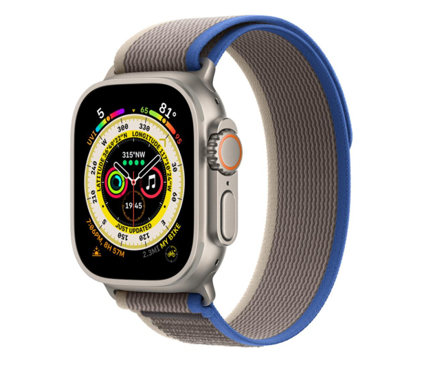 Apple Watch Ultra Titanium/Blue Gray Trail Loop S/M LTE - 1071576 - zdjęcie